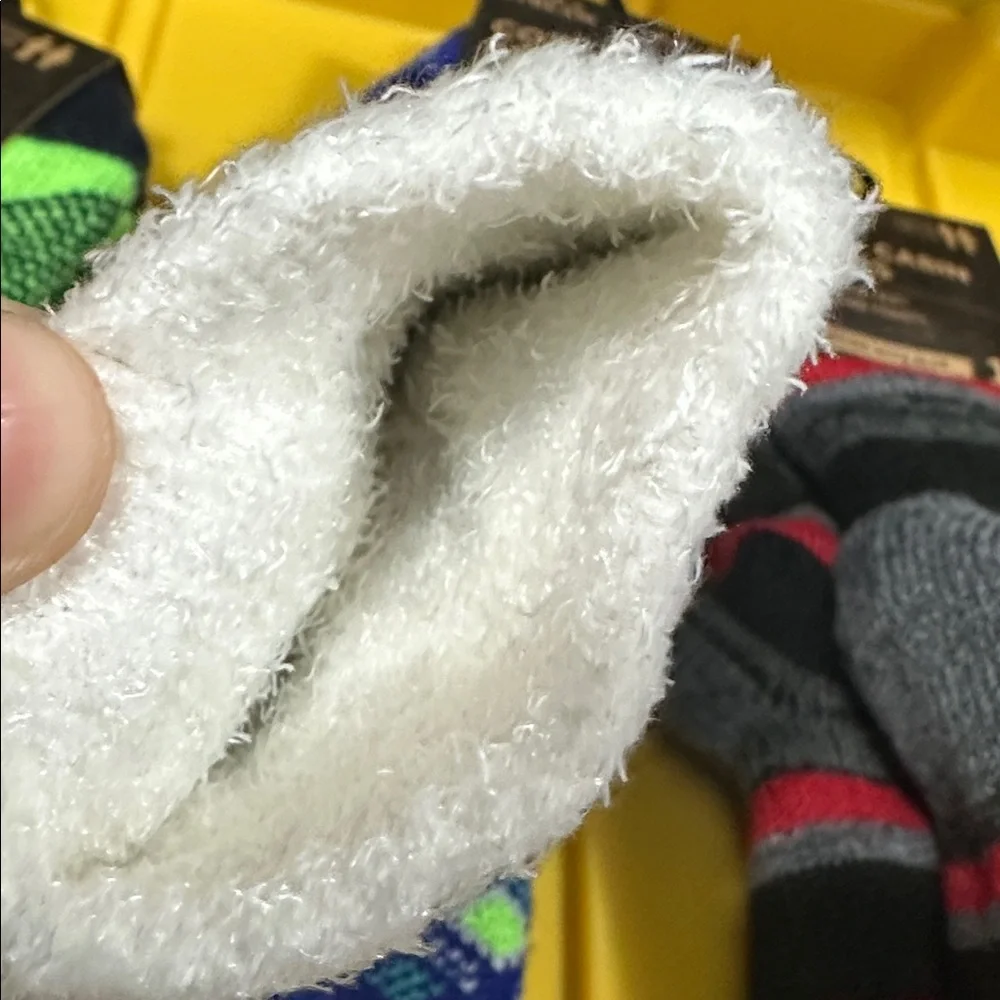 Bundle of 3 Boy‎ Cozy Cabin Youth Socks Gripper Winter Non Slip Thick Warm Gift